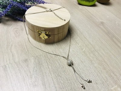 925 Sterling Silver CZ Chain With Charm