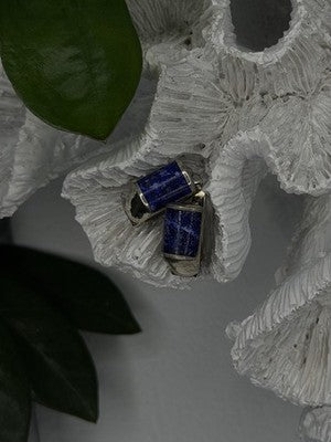 Vintage 925 Sterling Silver Sodalite Earrings