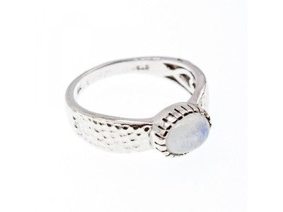 925 Sterling Silver Moonstone Ring Size 10.25