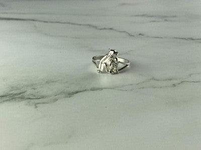 925 Sterling Silver "Monkey With a Child" Ring Size 7.5