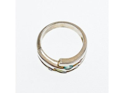 925 Sterling Silver Multicolor Spinel Ring Size 7