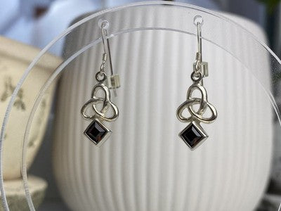 925 Sterling Silver Garnet Earrings