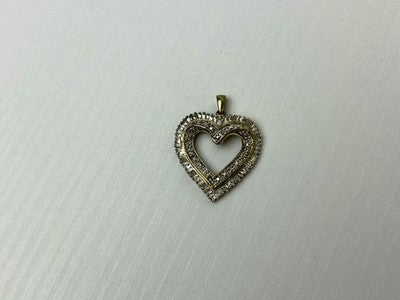 925 Sterling Silver Gold Plated "Heart" Pendant