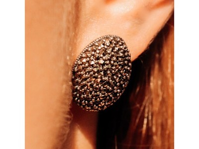 925 Sterling Silver Marcasites Stud Earrings