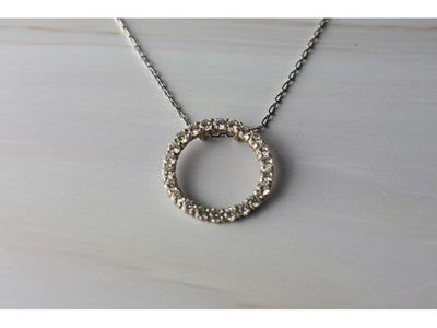 925 Sterling Silver CZ Chain With Pendant