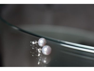 925 Sterling Silver Gray Pearls Earrings