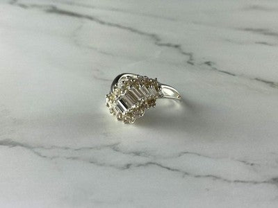 925 Sterling Silver CZ Ring Size 11.5
