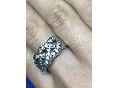 925 Sterling Silver CZ Ring Size 8.5