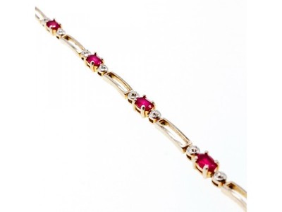 925 Sterling Silver Gold Plated Topaz Bracelet
