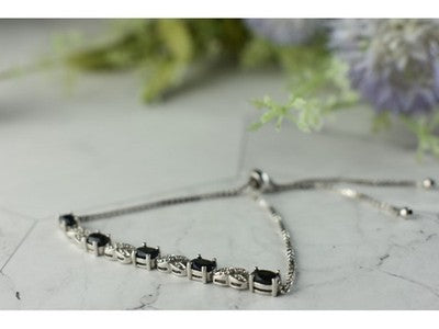 925 Sterling Silver Spinel Bracelet