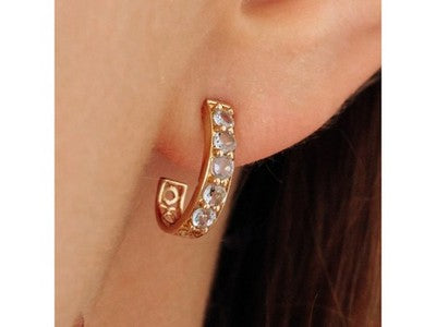14K Yellow Gold Tanzanite Earrings