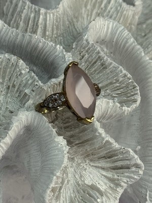 925 Sterling Silver Alpanite & CZ Ring Size 10.5