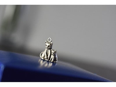 925 Sterling Silver Cats Pendant