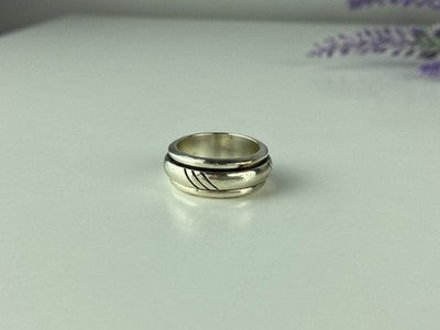 925 Sterling Silver "Spinner" Ring Size 6.5