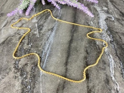 925 Sterling Silver Gold Plated Chain Milor Italy 30.3 In