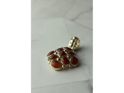 925 Sterling Silver Carnelian Pendant