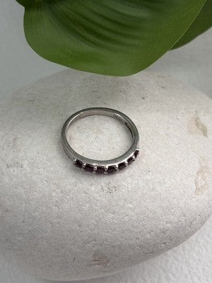 925 Sterling Silver Spinel Ring Size 8