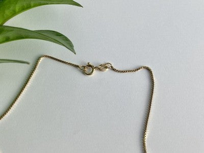 925 Sterling Silver Gold Plated Blue Sapphire Chain With Pendant Italy