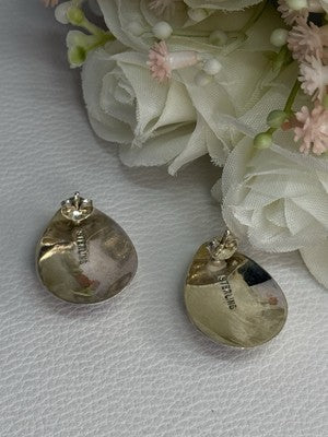 925 Sterling Silver Sodalite Earrings Length 0.95 Inch