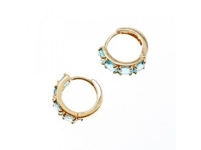 14K Yellow Gold Topaz Earrings