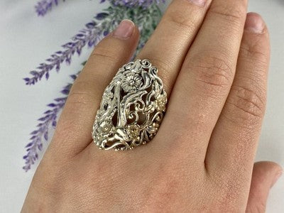 Vintage 925 Sterling Silver Ring Size 7.5