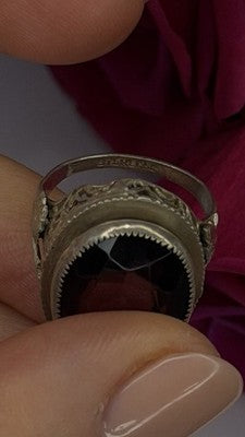 Vintage 925 Sterling Silver Purple Amethyst Ring Size 4.5