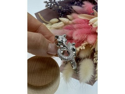 925 Sterling Silver CZ "Panther" Earrings