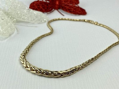 925 Sterling Silver Gold Plated Necklace Italy