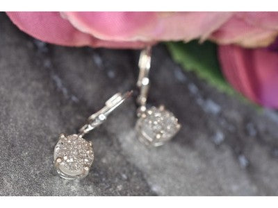 925 Sterling Silver Pyrite Earrings