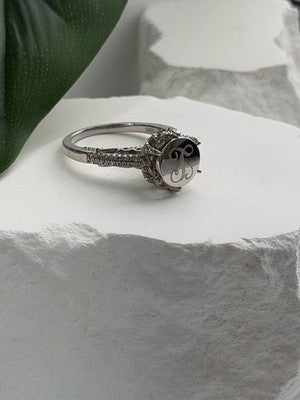 AshleyMaria Monogram 925 Sterling Silver Ring Size 8