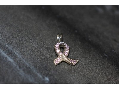 925 Sterling Silver Pink CZ Pendant