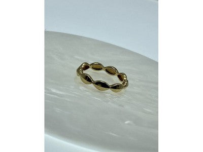 925 Sterling Silver Gold Plated Ring Size 6.5