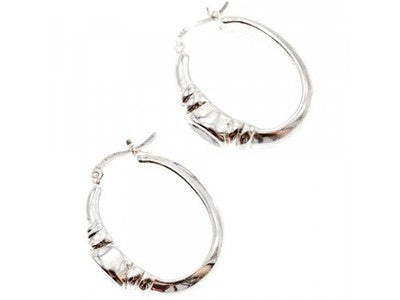 925 Sterling Silver Amethyst Classic Hoop Earrings