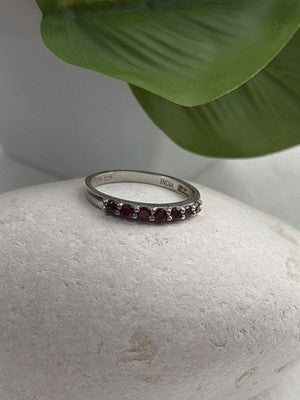 925 Sterling Silver Spinel Ring Size 8