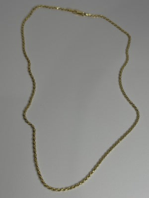 925 Sterling Silver Gold Plated Chain Length 18 Inch