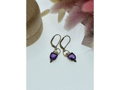 Vintage 925 Sterling Silver Tanzanite Earrings