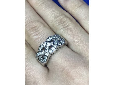 925 Sterling Silver CZ Ring Size 8.5