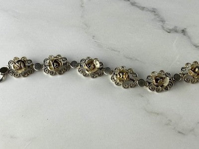 Vintage 925 Sterling Silver Bracelet Size 7 In