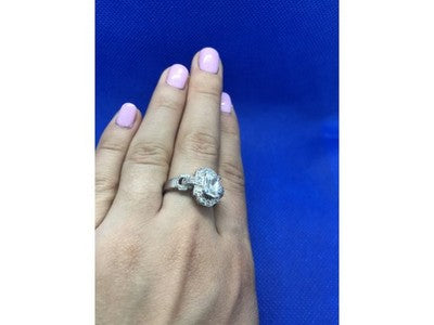 925 Sterling Silver CZ Ring Size 8