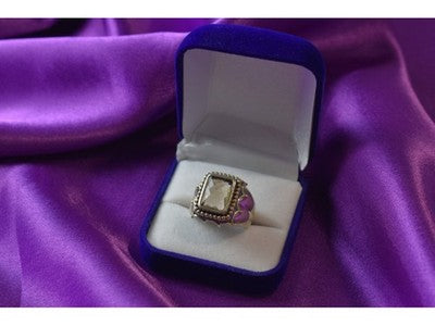925 Sterling Silver Hessonite Ring Size 6.5