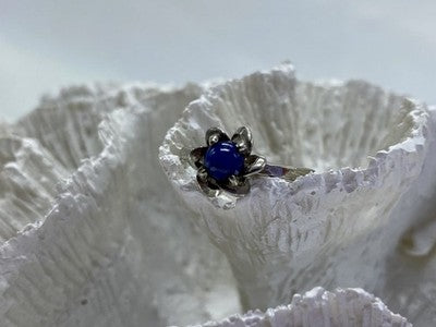 925 Sterling Silver Star Sapphire Ring Size 5.5