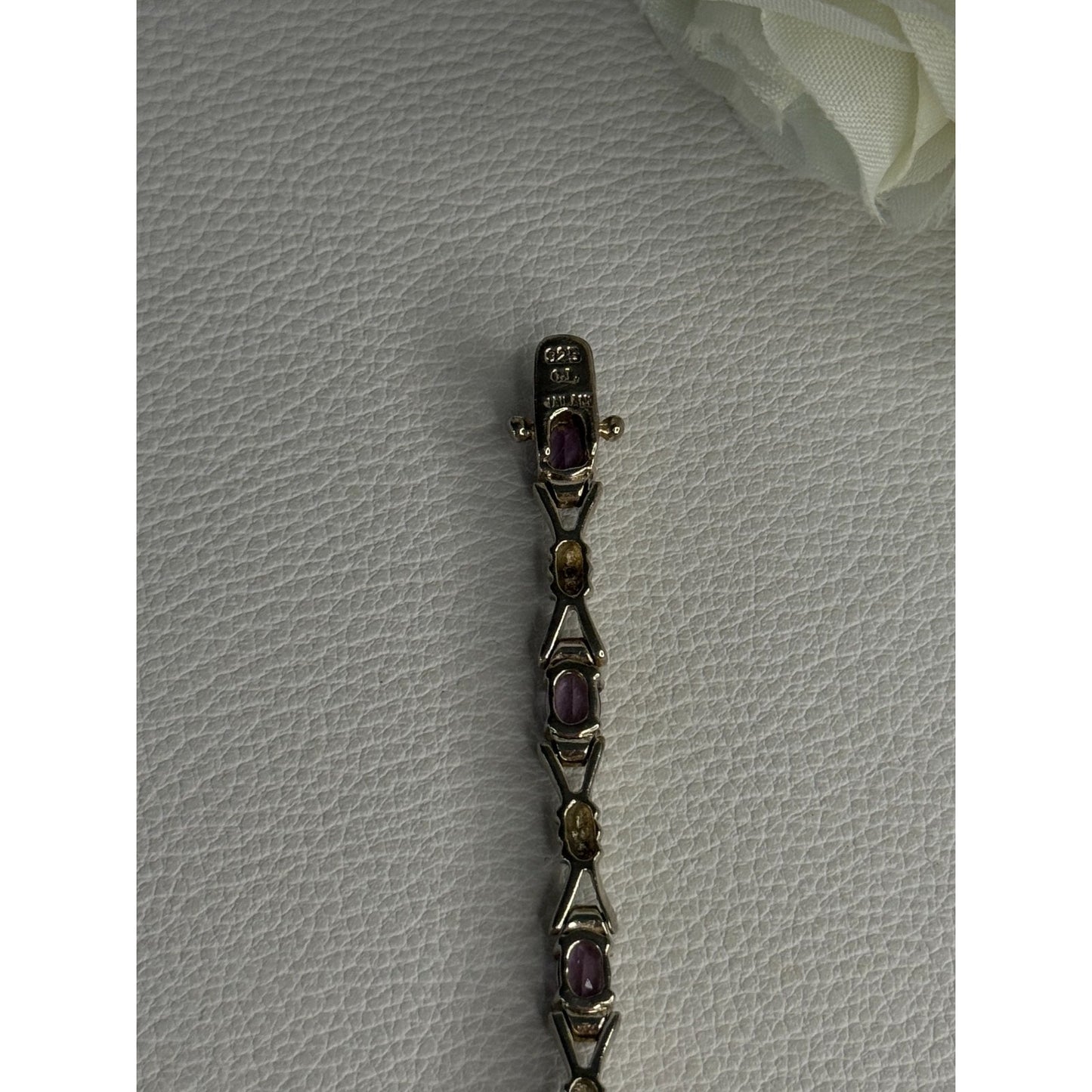 925 STERLING SILVER AMETHYST BRACELET LENGTH 7.5