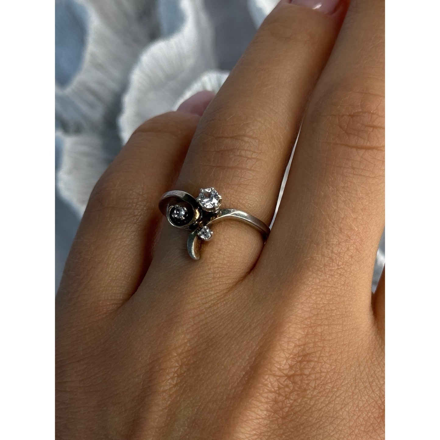 925 STERLING SILVER BERYL RING SIZE 7