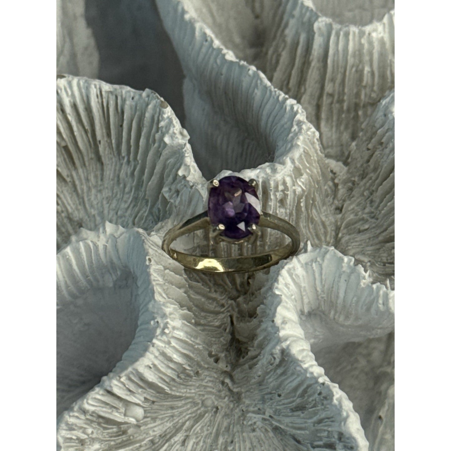 925 STERLING SILVER AMETHYST RING SIZE 6.5