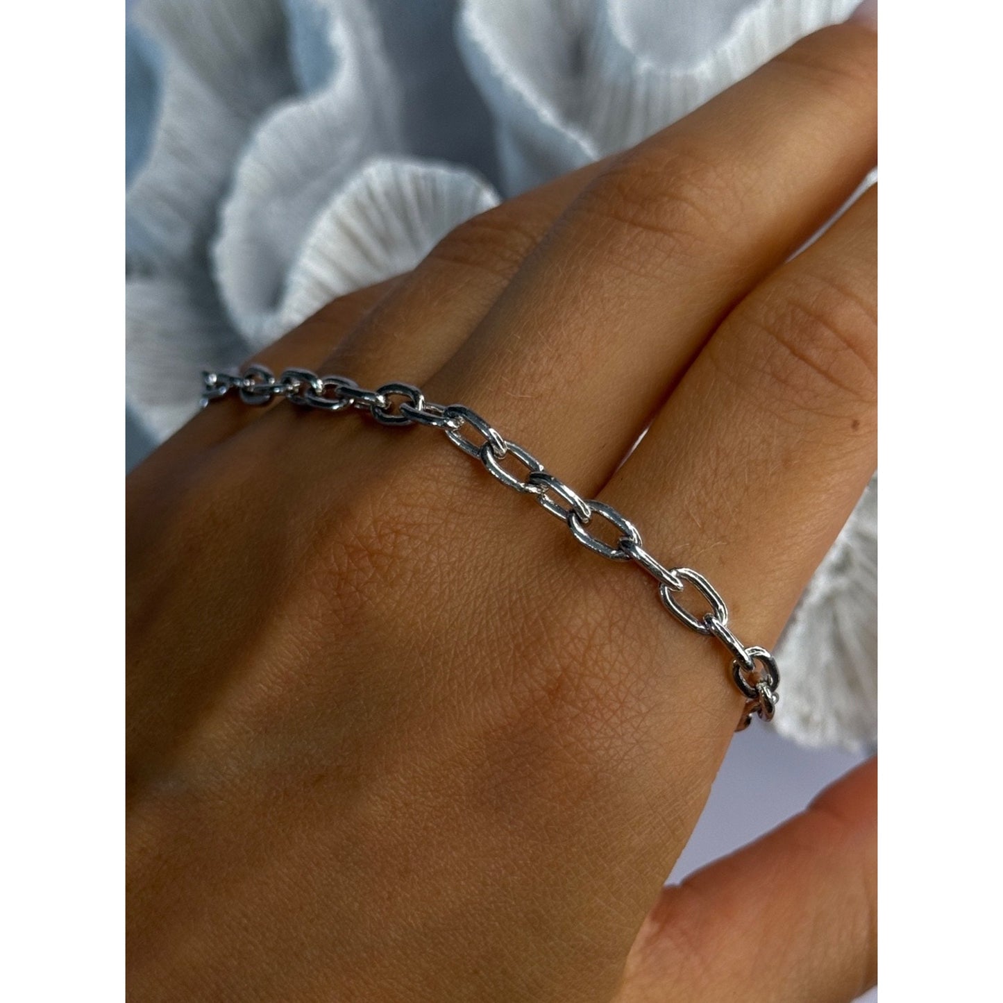 925 Sterling Silver Heart & Key Cz Bracelet Length 7.5