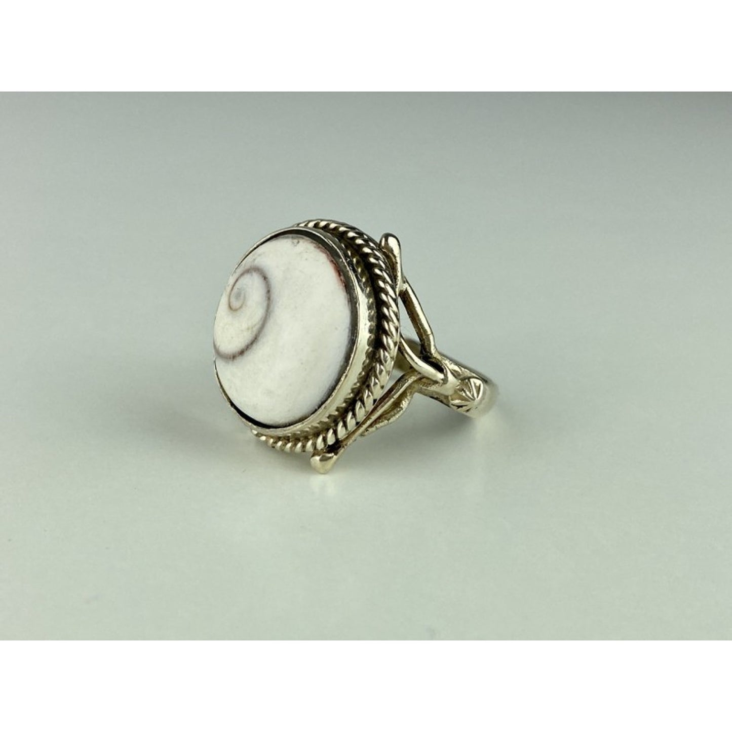 VINTAGE 925 STERLING SILVER AGATE RING SIZE 9.5