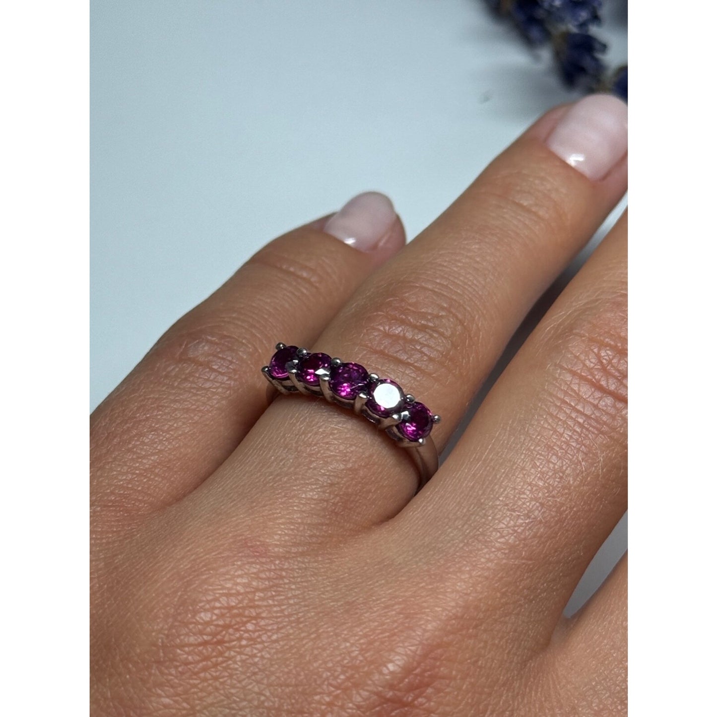925 STERLING SILVER SPINEL RING SIZE 7