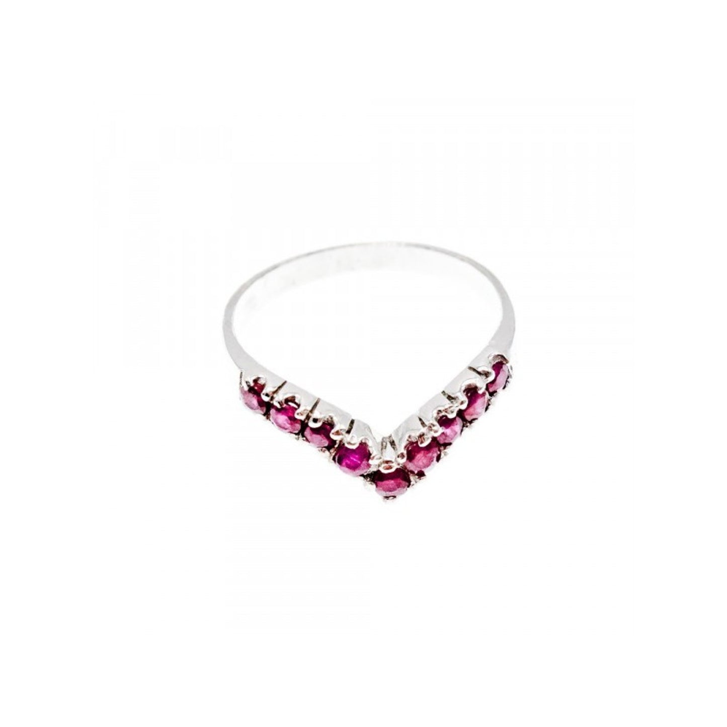 925 STERLING SILVER PINK TOPAZ RING SIZE 8