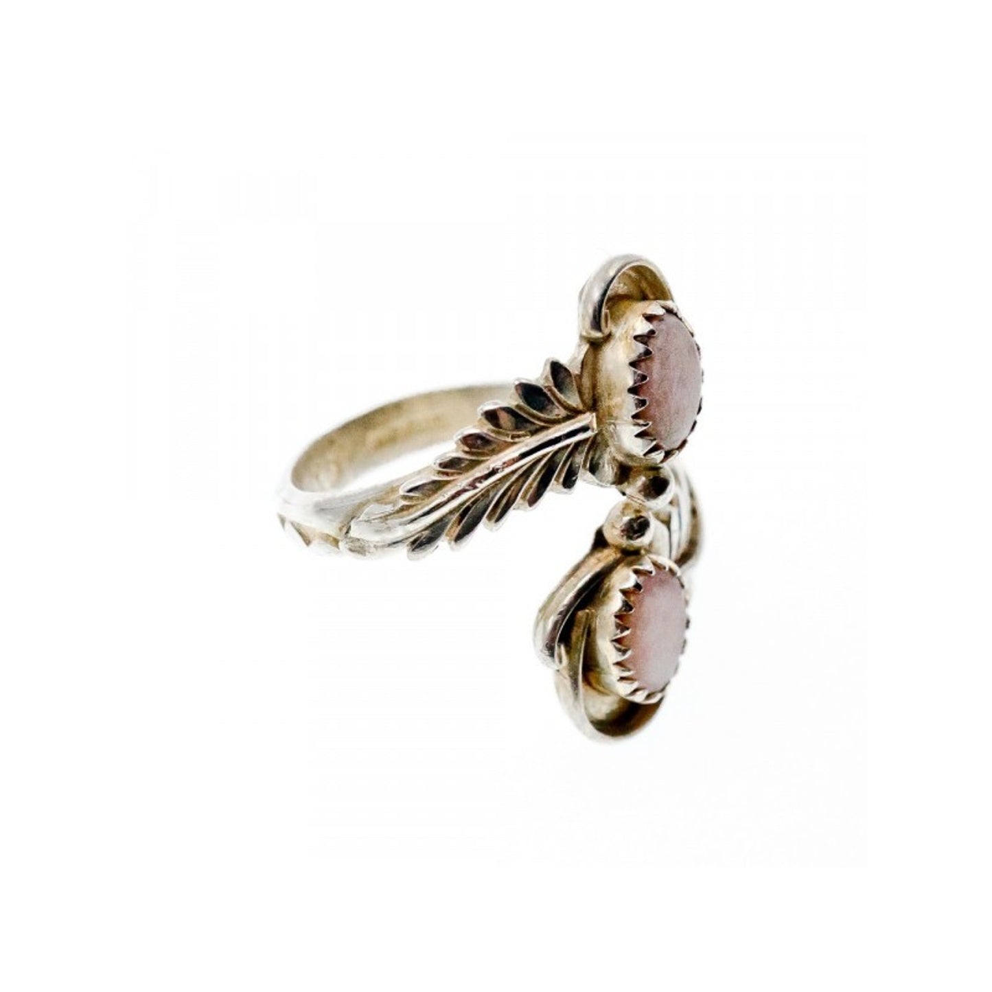 VINTAGE 925 STERLING SILVER MOTHER OF PEARL RING SIZE 8