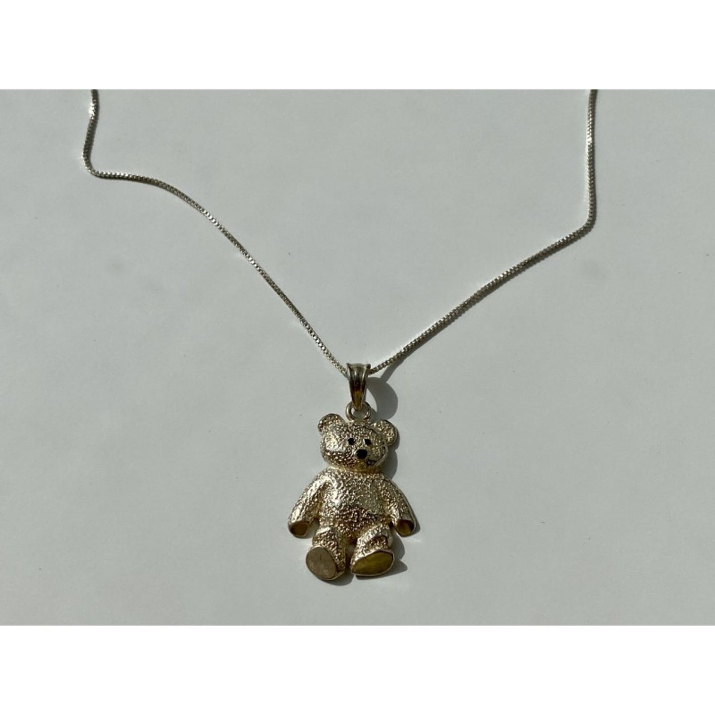 925 Sterling Silver "Bear" Chain with Pendant Italy